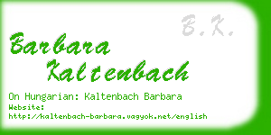 barbara kaltenbach business card